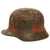 Original Imperial German Splotch Camouflage-Painted M16 Stahlhelm Helmet with Send-Home Address by U.S. Soldier - Full Liner & Chinstrap - Marked Q66 Original Items