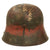 Original Imperial German Splotch Camouflage-Painted M16 Stahlhelm Helmet with Send-Home Address by U.S. Soldier - Full Liner & Chinstrap - Marked Q66 Original Items