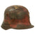 Original Imperial German Splotch Camouflage-Painted M16 Stahlhelm Helmet with Send-Home Address by U.S. Soldier - Full Liner & Chinstrap - Marked Q66 Original Items