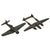 Original U.S. WWII Lot of 2 Airplane Identification Models - P-38 & Blackburn B-24 Skua Original Items