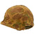 Original U.S. Korean War USMC M1 Helmet with Liner & USMC Cover With Stenciled Eagle, Globe and Anchor Original Items
