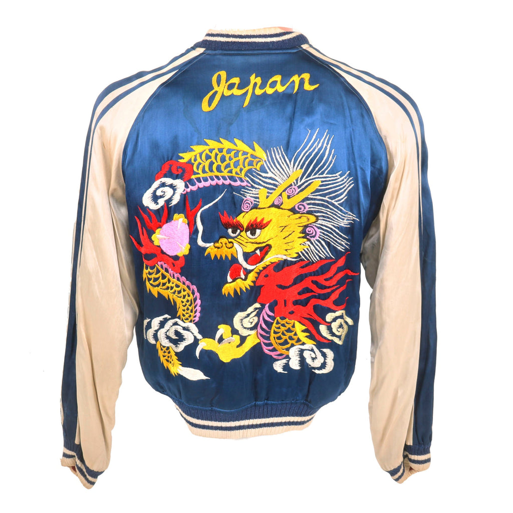 Original U.S. Vietnam War Japanese Made Double-Sided Sukajan Tour Jacket with Dragons & Birds Original Items