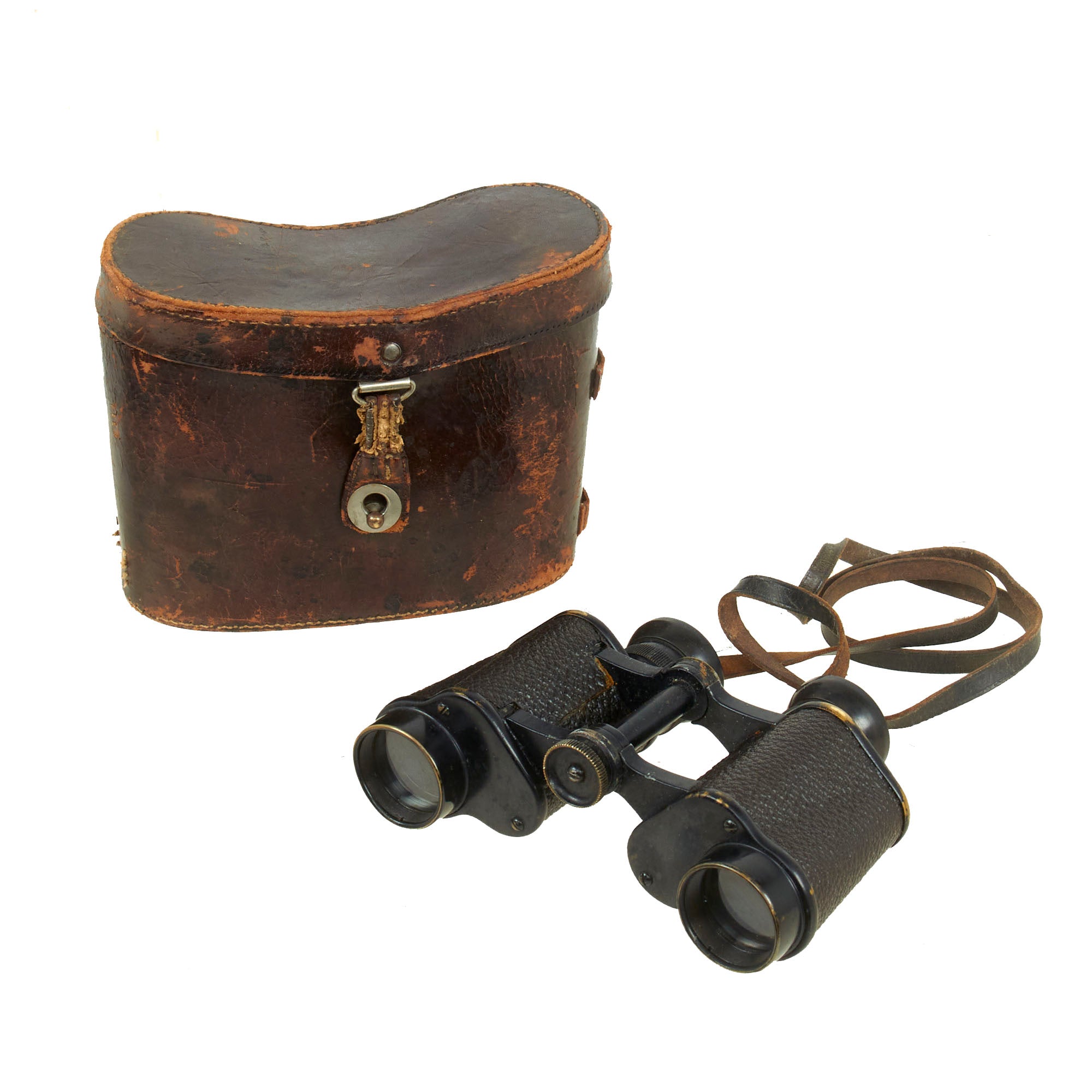 Original Soviet WWII Binoculars 6x in Original Case with Carrying