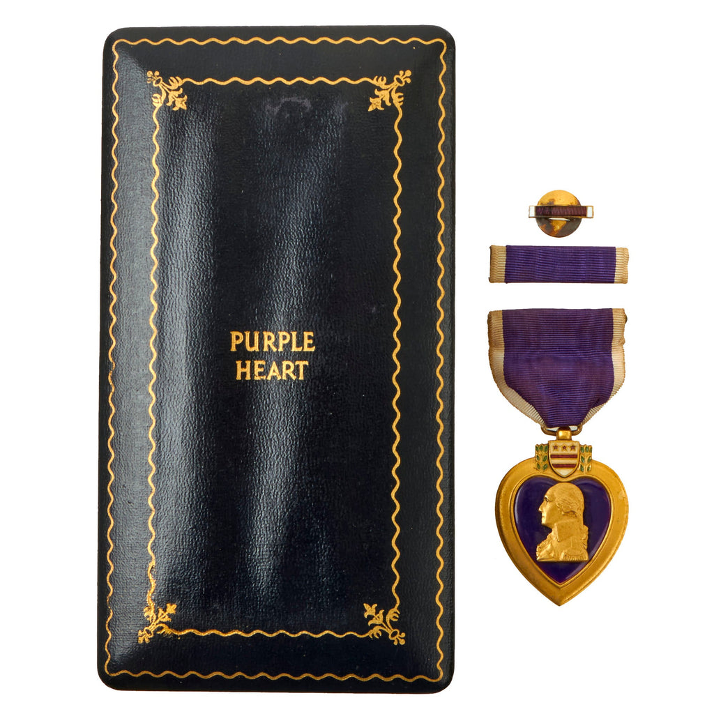 Original U.S. Korean War Named Purple Heart of PFC Donald Wayne Slaten in Original Presentation Case - Wounded in Action Original Items