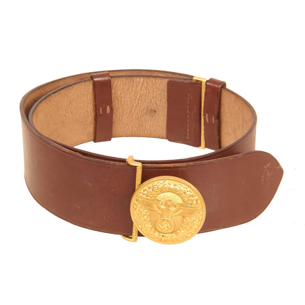 Original German WWII NSDAP Leader Leather Belt with Aluminum Belt Buck ...