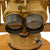 Original German WWII Luftwaffe Flak D.F. 10 x 80 Binocular Optic Set by Josef Schneider & Co. - Mounted on Display Base Original Items