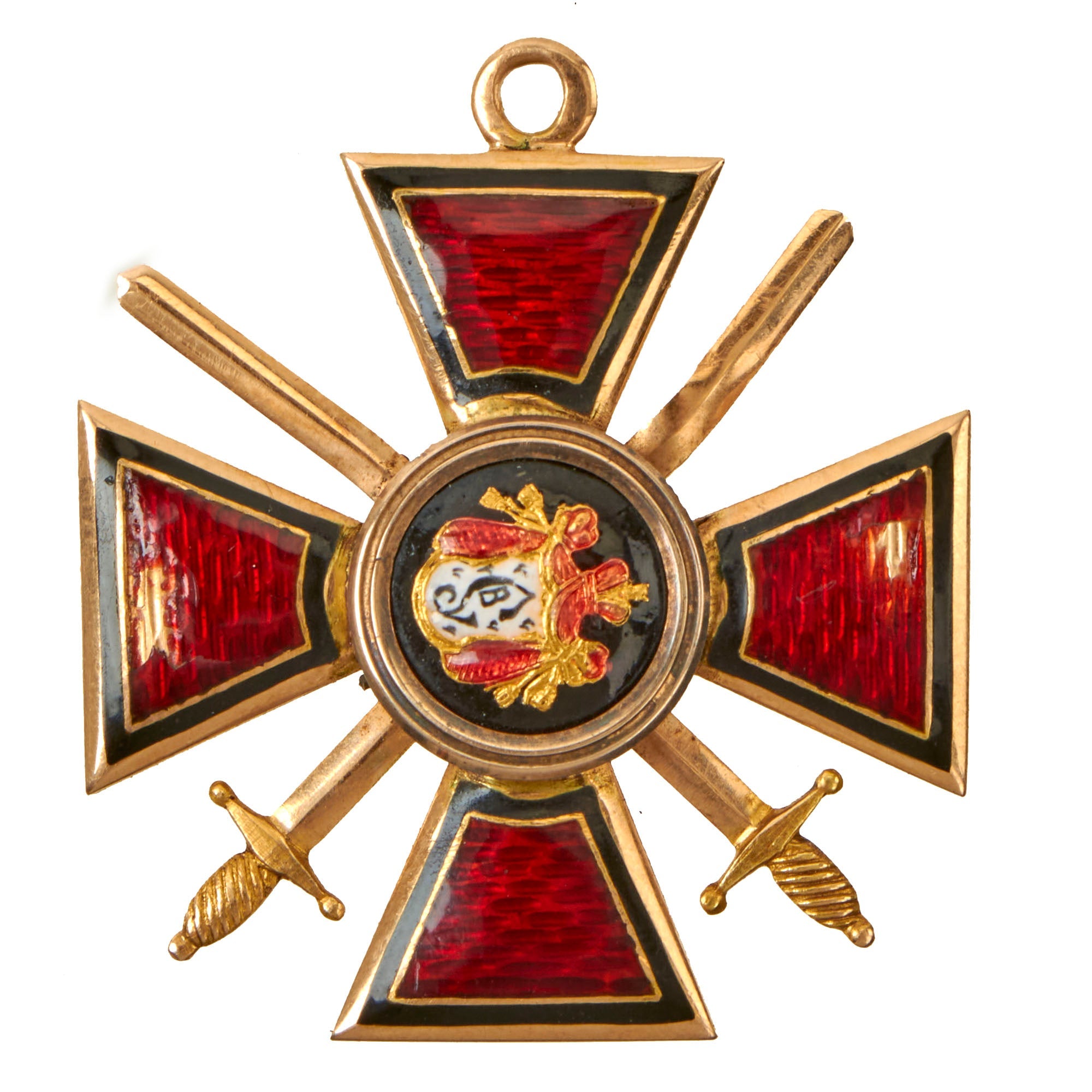 Original Imperial Russian Order of St. Vladimir with Swords, 4th