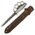 Original U.S. WWII Rare Everitt Green Handle Knuckle Fighting Knife with Scabbard Original Items