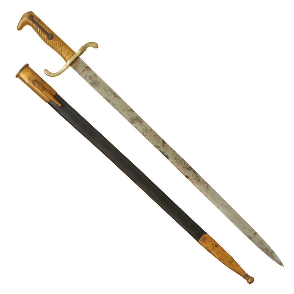 Original Imperial German WWI M-1871 Mauser "Walking Out" Parade Dress Bayonet with Scabbard Original Items