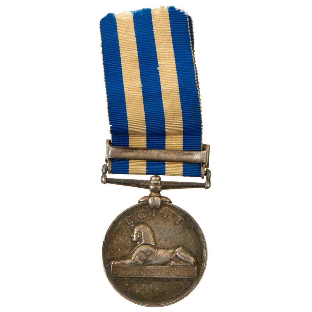 Original British Mahdist War Nile Expedition Rim Engraved Egypt Medal With Nile 1884–85 Clasp - J. Chambers of 8th Company Royal Engineers Original Items