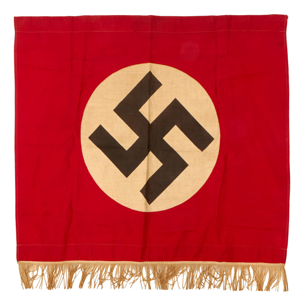 Original German WWII NSDAP National Socialist Party Fringed Podium Banner - 31" x 34" Original Items