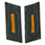 Original German WWII Heer Army Panzer Collar Tab Insignia Set - Pair of EM/NCO Litzen and Single Totenkopf Original Items
