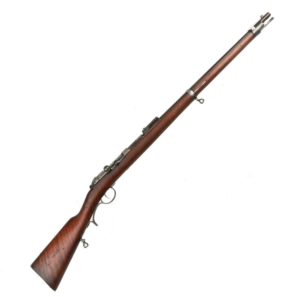 Original Rare Imperial German Mauser Model 1871 Jäger Short Rifle by ŒWG Steyr Dated 1874 with Figured Stock - Serial No 605B Original Items