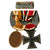 Original German WWII Medal Bar with Ribbon Bar - Iron Cross 2nd Class 1939 and Western Wall Siegfried Line Medal Original Items