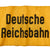 Original German WWII Reichsbahn National Railway Embroidered Yellow Rayon Armband with Faded Depot Stamp Original Items