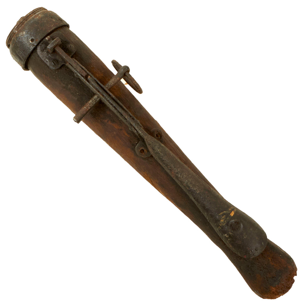 Original Rare German WWI M1915 Poppenberg Percussion Stick Hand Grenade Handle with Spoon - Missing Head - Stielhandgranate Original Items