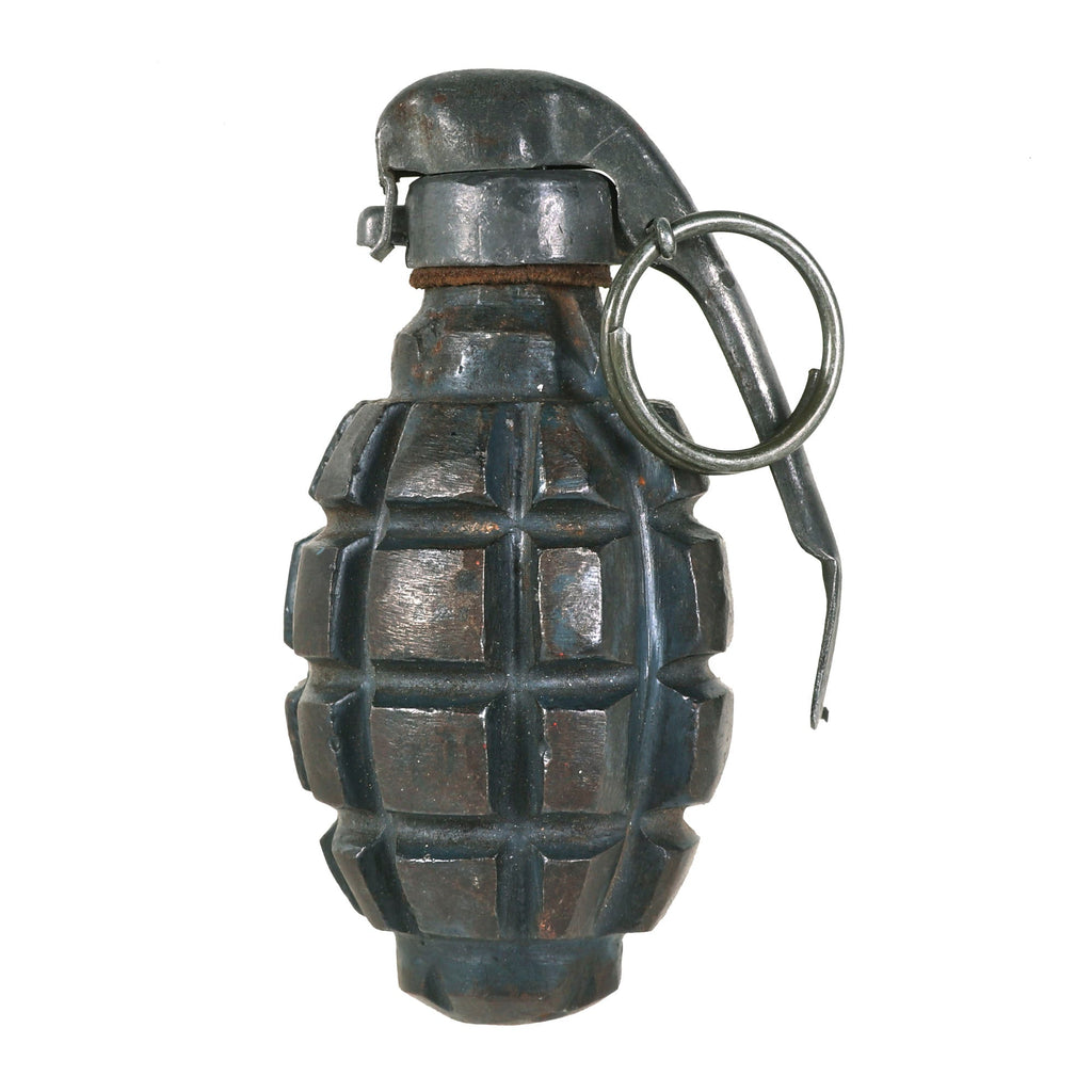 Original French WWI F1 Practice Hand Grenade with Billant Modèle 1916 Fuse - Inert Original Items