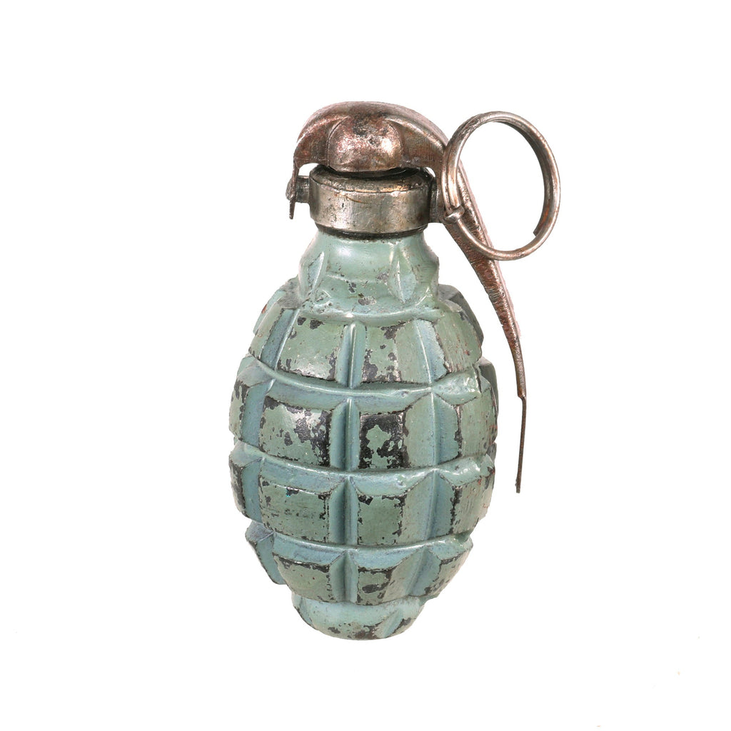 Original French WWI F1 Fragmentation Hand Grenade with Billant Modèle 1916 Fuse - Inert Original Items