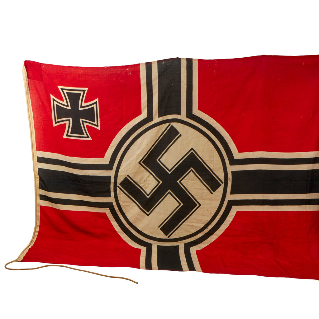 Original German WWII Kriegsmarine Large 200cm x 335cm Naval Battle Flag by Koechlin, Baumgartner u. Cie. A.G. - Reichskriegsflagge Original Items