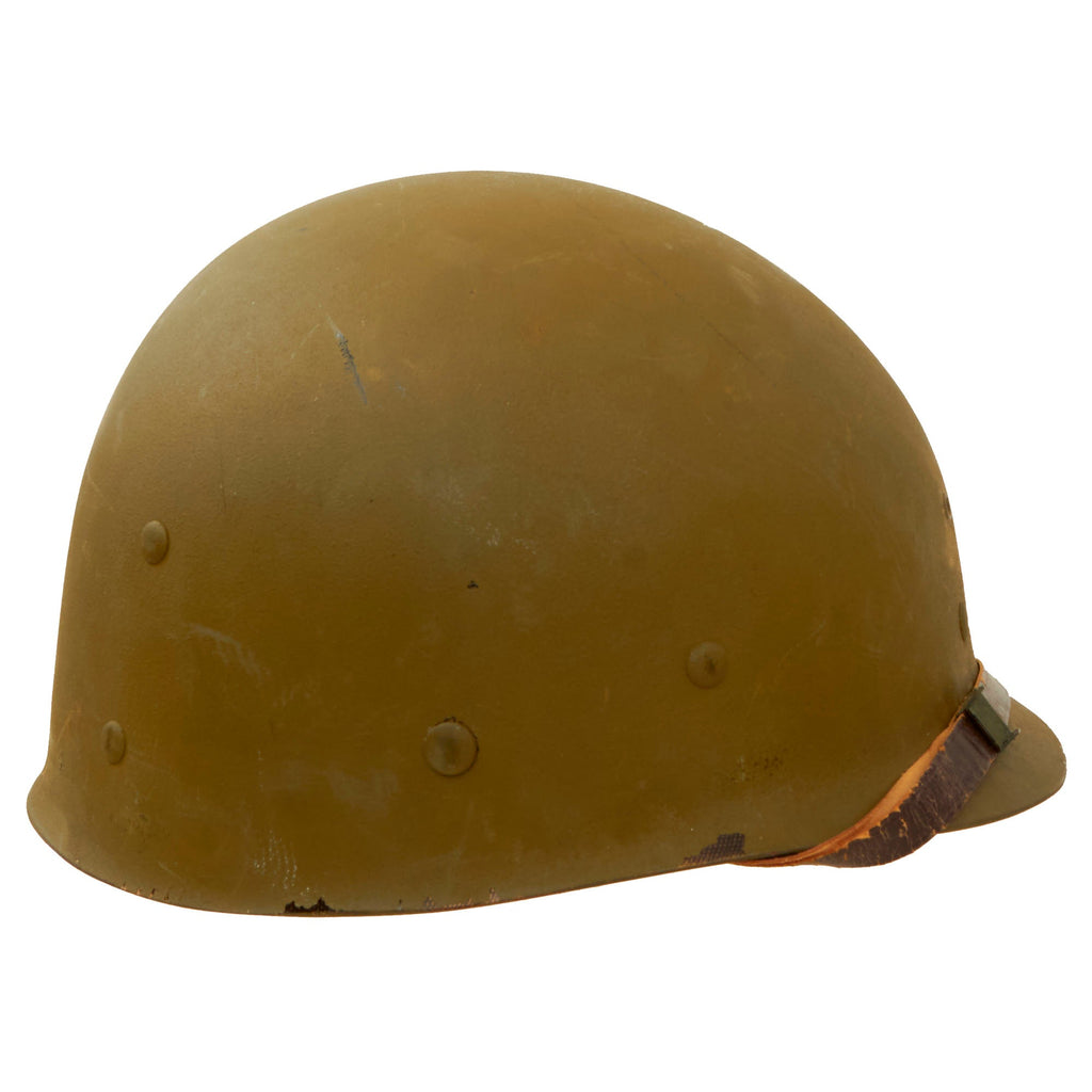 Original U.S. WWII M1 Helmet Liner by Firestone with Original Chinstrap Original Items