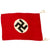 Original German WWII NSDAP Italian Made National Political Flag with Hanger Ties - 31" x 45" Original Items