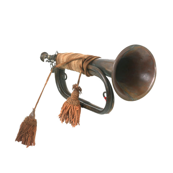 String Handle On Bugle Original WWII Imperial Japanese Army Brass Bugle with Red Cord ...