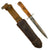 Original German WWII G.I. Captured Luftwaffe Fallschirmjäger Fighting Knife in Modified U.S. M8 Scabbard - Weimar Eagle 6 Marked Original Items