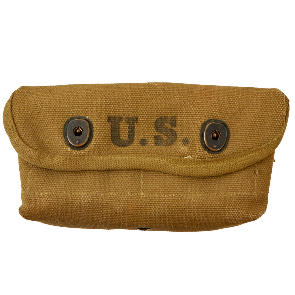 Original U.S. WWII M1942 Shotgun Ammunition Pouch by Rubon K.C. - Dated 1942 Original Items