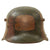 Original Imperial German WWI M16 Stahlhelm Helmet with Panel Camouflage Paint & Partial Chinstrap - Marked TJ66 Original Items
