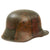 Original Imperial German WWI M16 Stahlhelm Helmet with Panel Camouflage Paint & Partial Chinstrap - Marked TJ66 Original Items