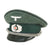 Original German WWII Army Heer Medical Officer Schirmmütze Visor Crush Cap - Size 58cm Original Items