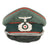 Original German WWII Army Heer Artillery Officers Schirmmütze Visor Crush Cap by Stirndruckfrei - Size 56cm Original Items
