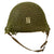Original U.S. WWII 1944 McCord Front Seam Swivel Bale M1 Helmet with Net and International Molded Plastics Liner with Laundry Number Original Items