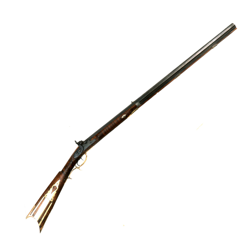 Original U.S. Pennsylvania Percussion Rifle by Samuel Small of New Lisbon, Ohio with Tiger Maple Half Stock and Set Trigger - circa 1850 Original Items