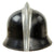 Original German WWII M34 Square Dip Aluminum Double Decal  Fire Police Helmet by BXF with Aluminum Comb - Feuerwehr Helmet Original Items
