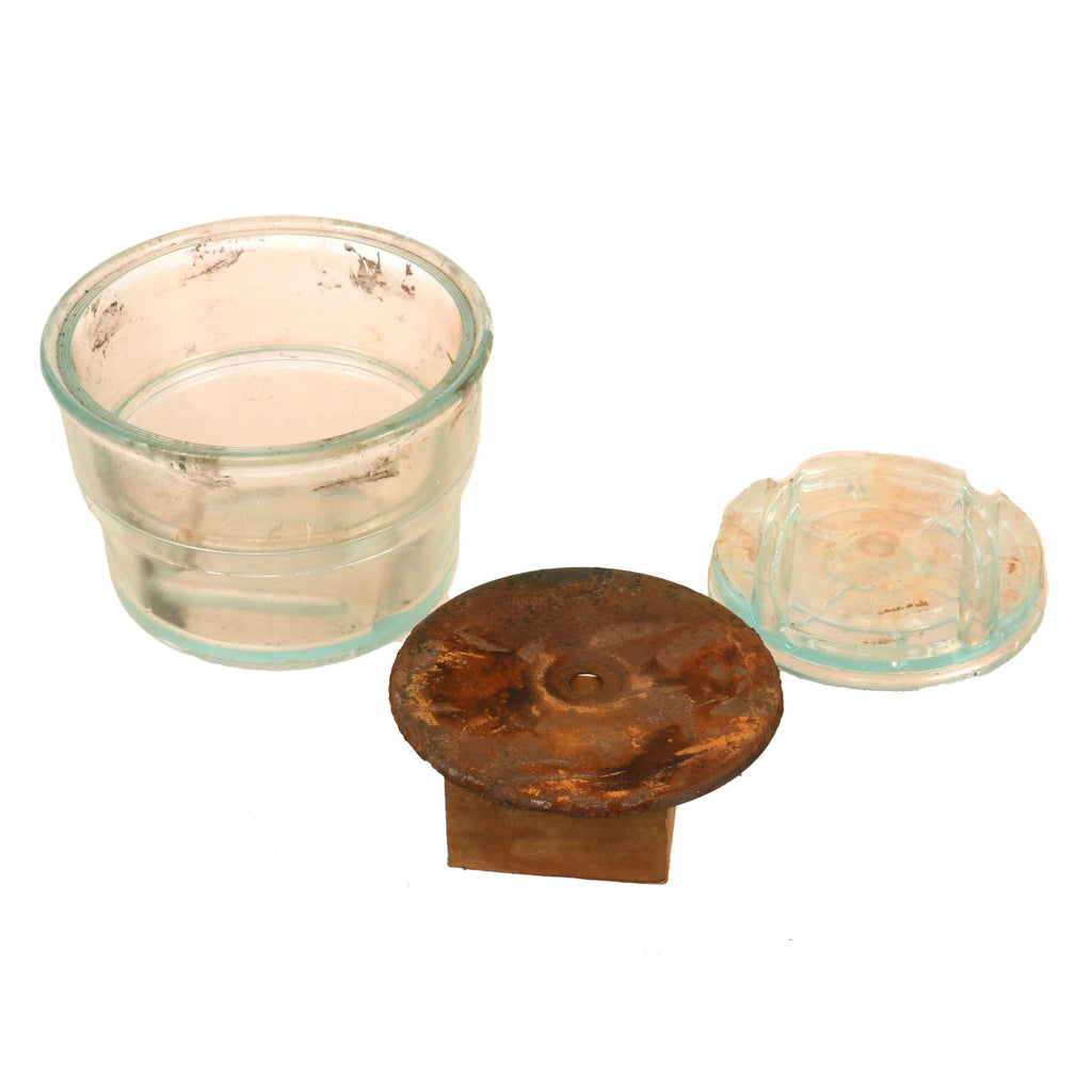 Original WWII German Glass Mine with Lid and Display Charge Box - Glasmine 43 Original Items