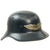 Original German WWII M38 Luftschutz Gladiator Air Defense Helmet with One Piece Shell, Cloth Liner, and Plastic Chinstrap Original Items