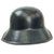 Original German WWII M38 Luftschutz Gladiator Air Defense Helmet with One Piece Shell, Cloth Liner, and Plastic Chinstrap Original Items