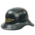 Original German WWII M38 Luftschutz Gladiator Air Defense Helmet with One Piece Shell, Cloth Liner, and Plastic Chinstrap Original Items