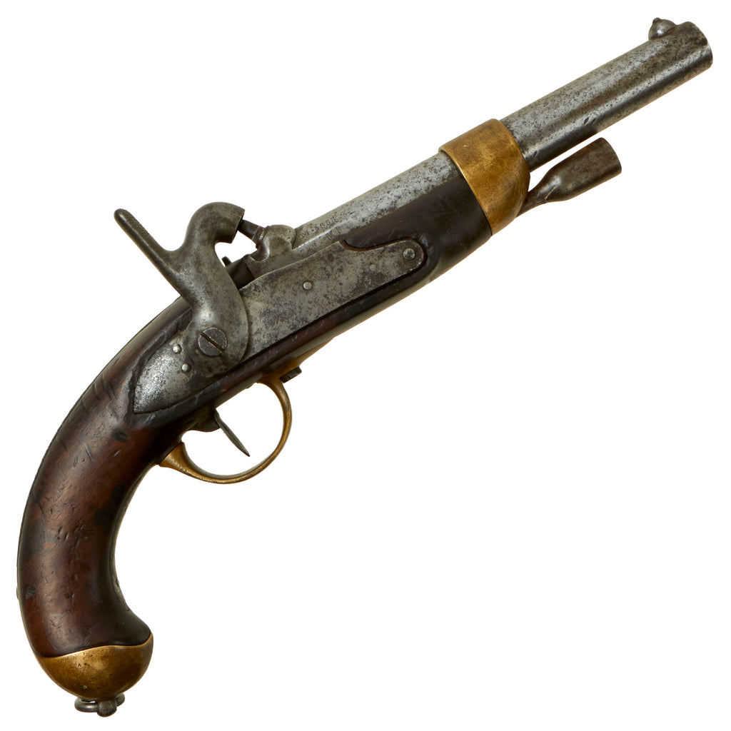 Original U.S. Civil War Era French Navy Modèle 1822T bis Percussion Converted Pistol by Mutzig Arsenal Original Items