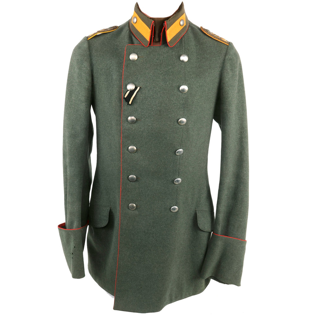 Original Imperial German WWI Prussian 10th (1st Hannover) Field Artillery "von Scharnhorst" Named Leutnant Officer’s M-1915 Feldgrau "Litewka" Field Tunic Original Items