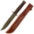 Original U.S. WWII US NAVY PAL RH-37 Fighting Knife with USN Marked “Fold-Over” Leather Sheath Original Items