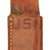 Original U.S. WWII US NAVY PAL RH-37 Fighting Knife with USN Marked “Fold-Over” Leather Sheath Original Items