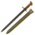 Original U.S. WWII Unissued M1942 Garand 16" Bayonet by American Fork & Hoe with Rare “CAB” Grips & M3 Scabbard - Dated 1942 - Hilt Still Wrapped Original Items