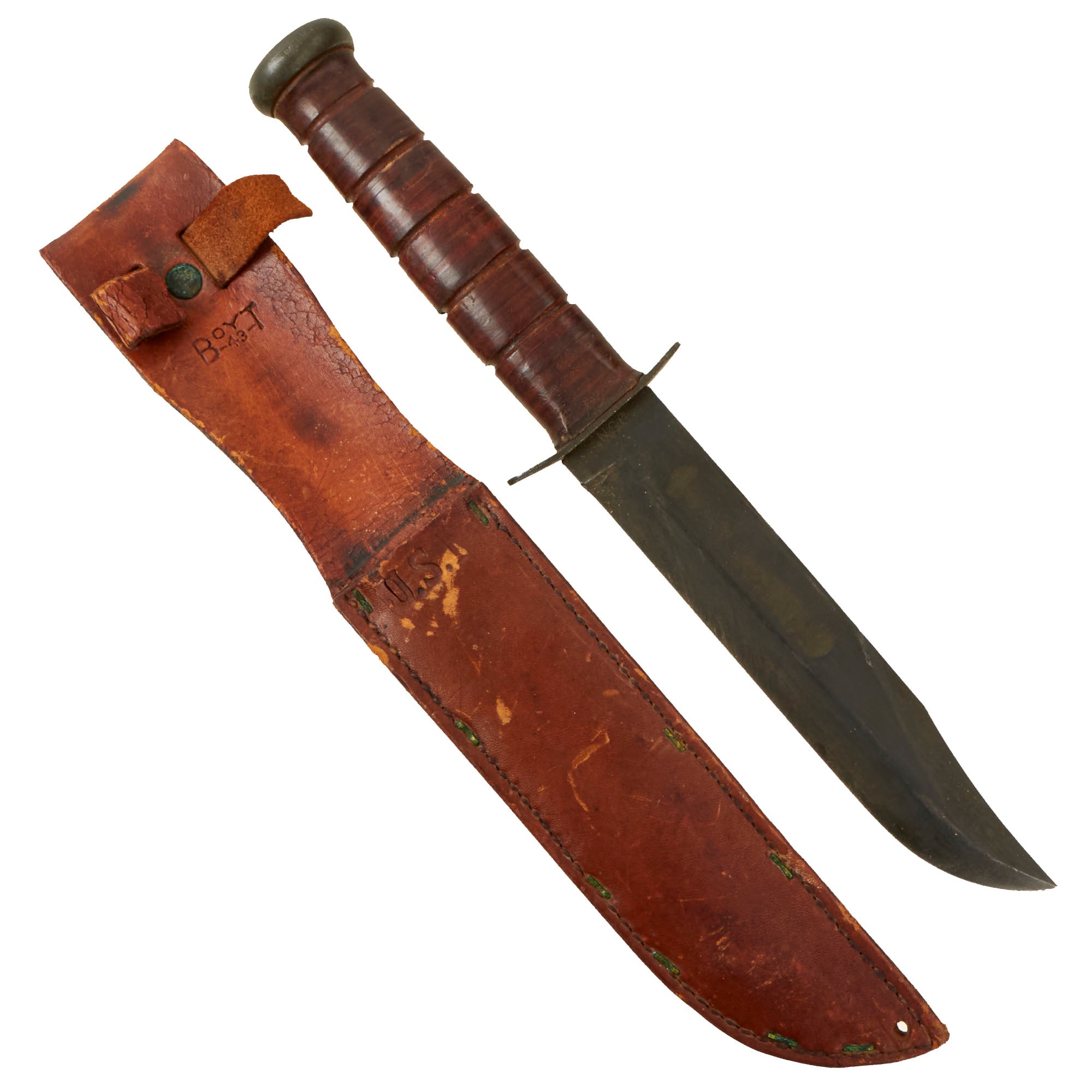 1*V様 ベトナム戦争　USN KA-BAR Mk2 　ww2 World War II USN MK2 KA-BAR & Sheath WWII WW2 KABAR Fighting