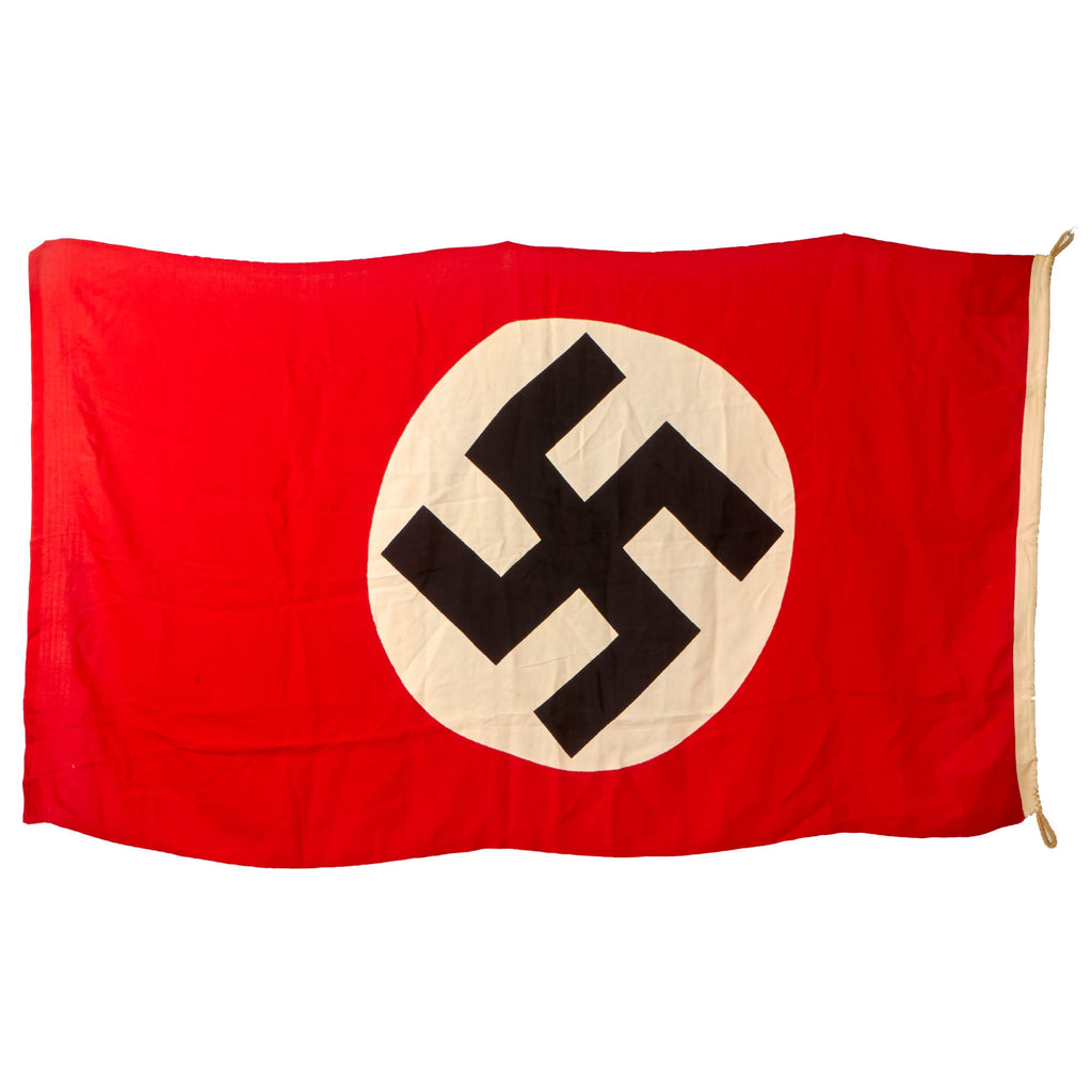 Original German WWII Kriegsmarine 100 x 170 cm Naval Jack Flag by G.A. Fröhlichs Sohn A.G. in Sudetenland - Gösch flagge Original Items