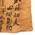 Original Japanese WWII Hand-Painted Silk Good Luck Flag with Lots of Signatures - Signed by Governor of Fukui Prefecture - 28 x 34” Original Items