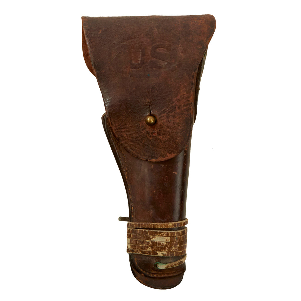 Original U.S. WWI M1916 .45 Colt 1911 Holster by Scarce Maker William McMonies Co. with Thong - Only 25,000 Produced Original Items
