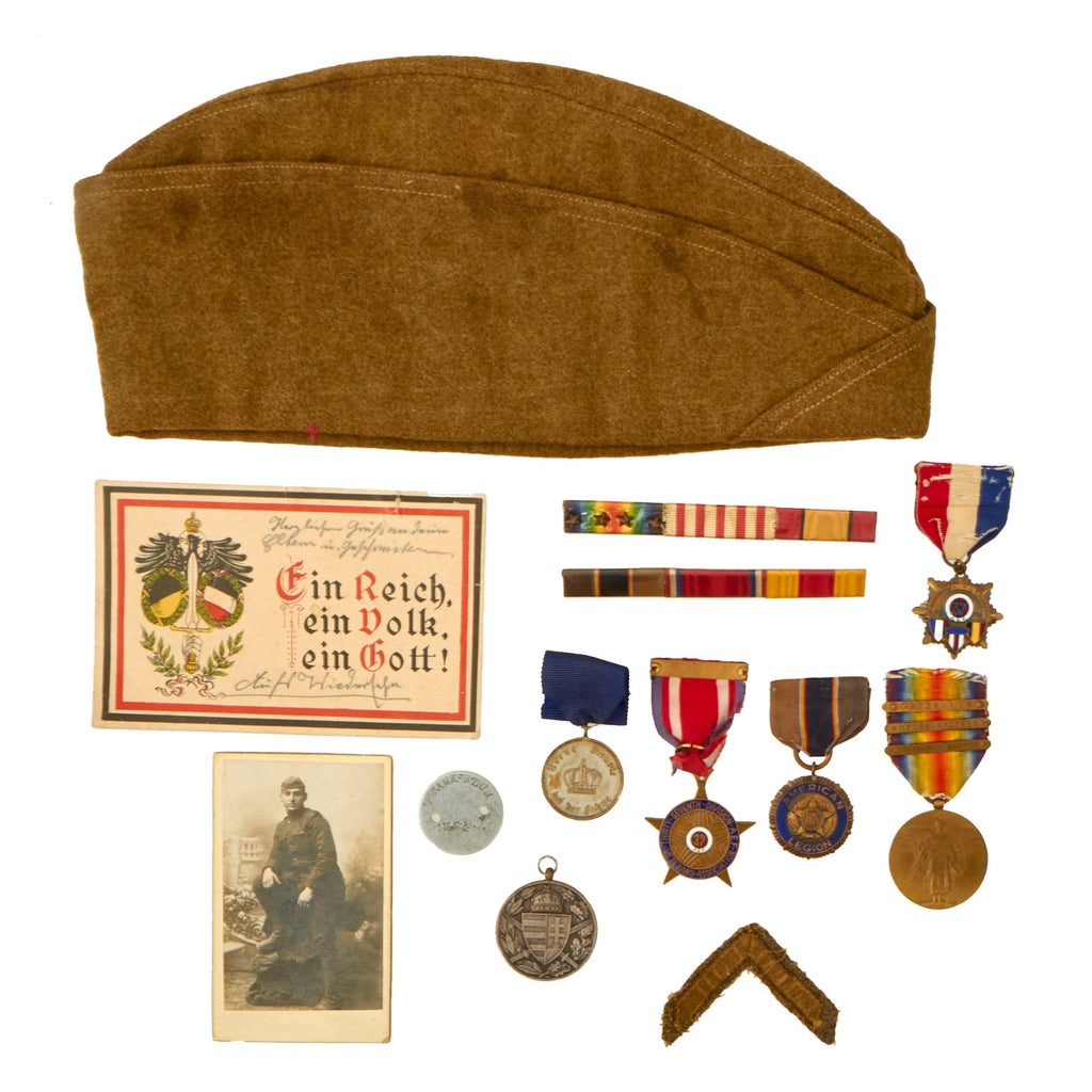 Original U.S. WWI 37th Division Dog Tag & Victory Medal Grouping - Frank Blum, 146th Infantry Regiment Original Items