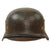 Original German WWII Luftwaffe M35 Double Decal Steel Helmet with 1939 Dated Relic 58cm Liner & Chinstrap - stamped EF66 Original Items